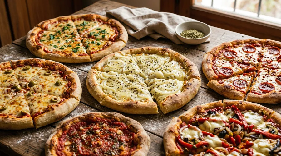 Pizza casera con especias 51 recién salida del horno